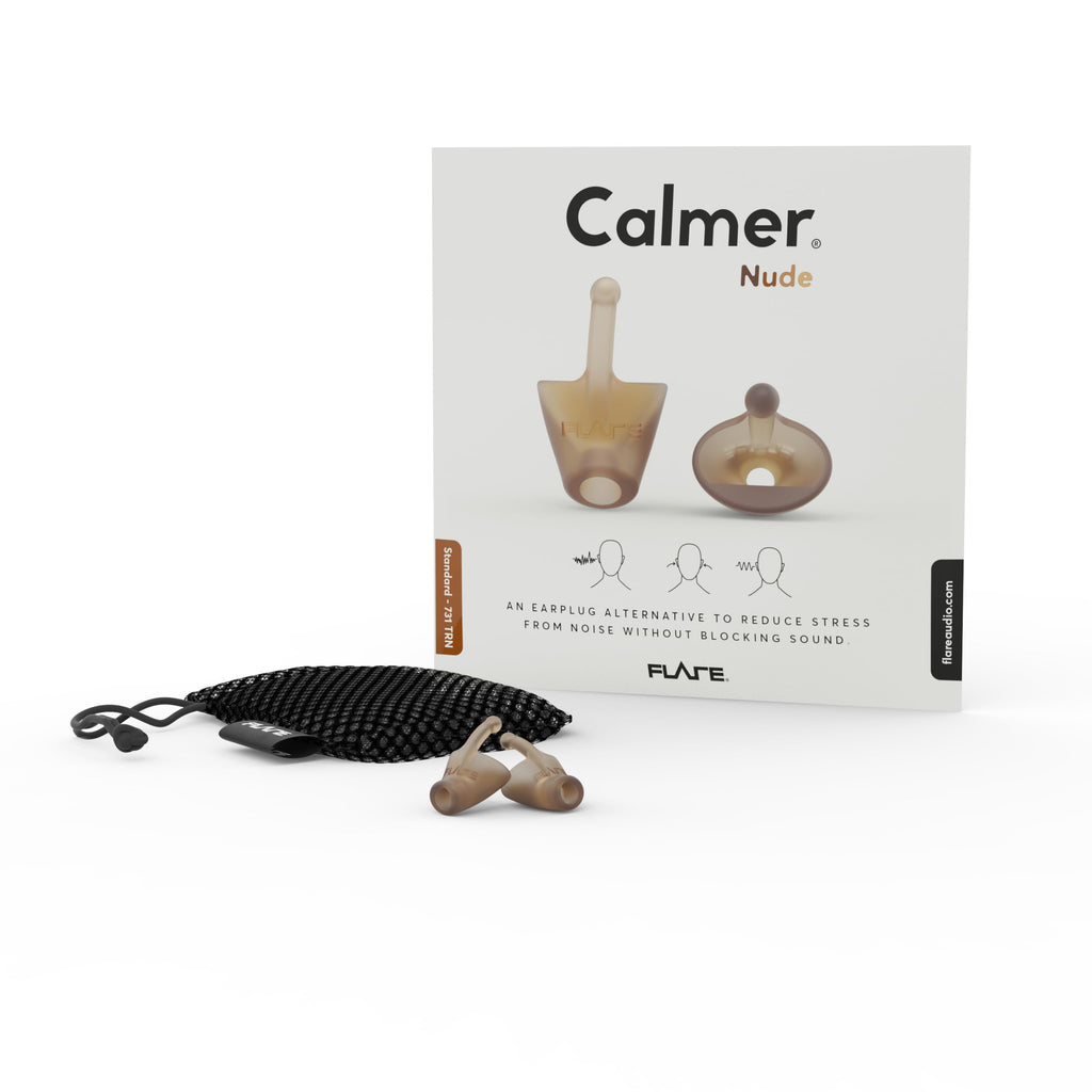 Flare Calmer Nude - Ear Plugs Alternative - Reduce Annoying Noises Without Blocking Sound - Soft Reusable Silicone - 731 TRN