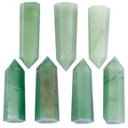 mookaitedecor 7 PCS Healing Crystal Wands 2 '' Amethyst, Rock Quartz, Rose Quartz, Black Obsidian, Lapis Lazuli, Green Aventurin