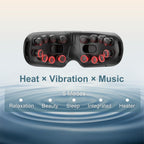 Fullicon Eye Massager with Heat & Vibration, Ultra Light Migraine Relief Products, Foldable Mask with Bluetooth Music, Face Mass