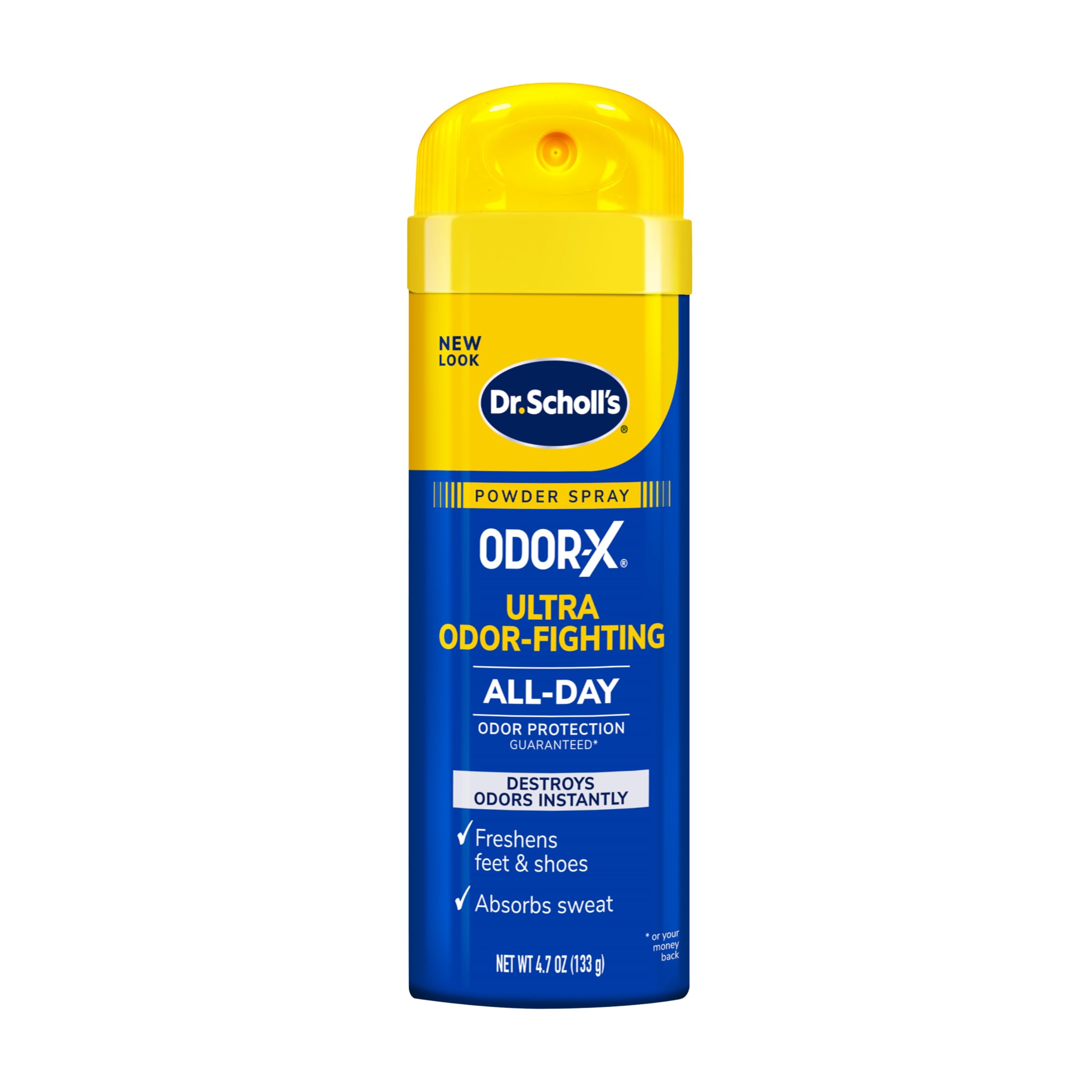 Dr. Scholls ODOR-X ULTRA ODOR-FIGHTING POWDER SPRAY, 4.7 oz // Destroys Odors Instantly - All-Day Odor Protection - Freshens Fe