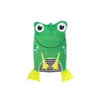 Kids Hot Water Bottle with Animal Cover (0.8L, Smiley Frog) Eco Hot Water Bottle, Made in Germany, Soothing Comfort and Warmth, 