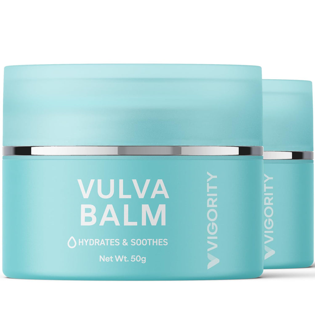 Vigority Vulva Balm Vaginal Moisturizer for Women 2-pack: Intimate Skin Care Relieves Dryness, Itch, Odor & Irritation - Menopau