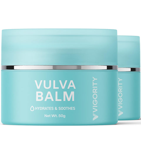 Vigority Vulva Balm Vaginal Moisturizer for Women 2-pack: Intimate Skin Care Relieves Dryness, Itch, Odor & Irritation - Menopau