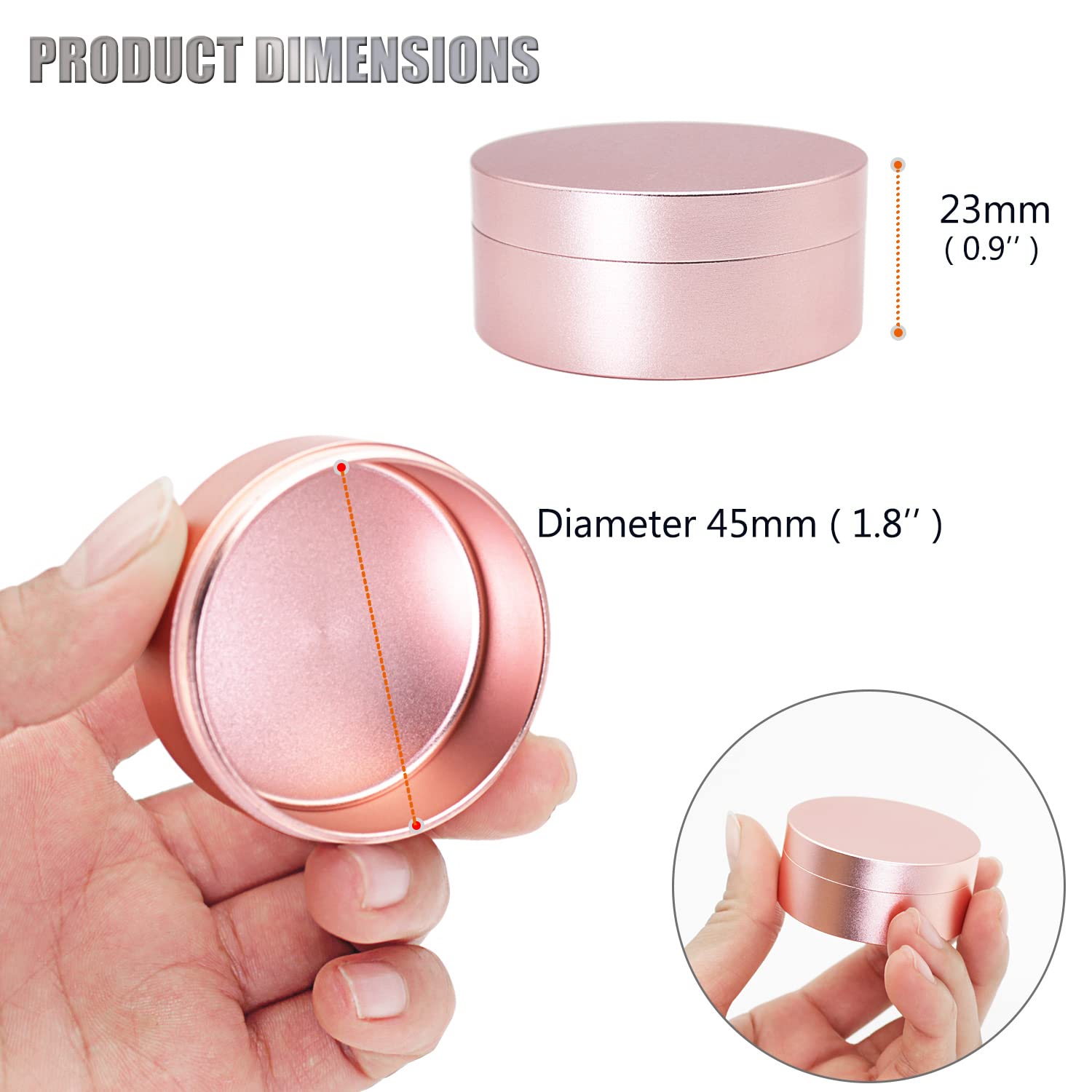 PPFISH EDC Portable Daily Pill Case, Heavy Duty Aluminium Alloy Round Pill Box, Waterproof Travel Pill Organizer, Pocket Purse M