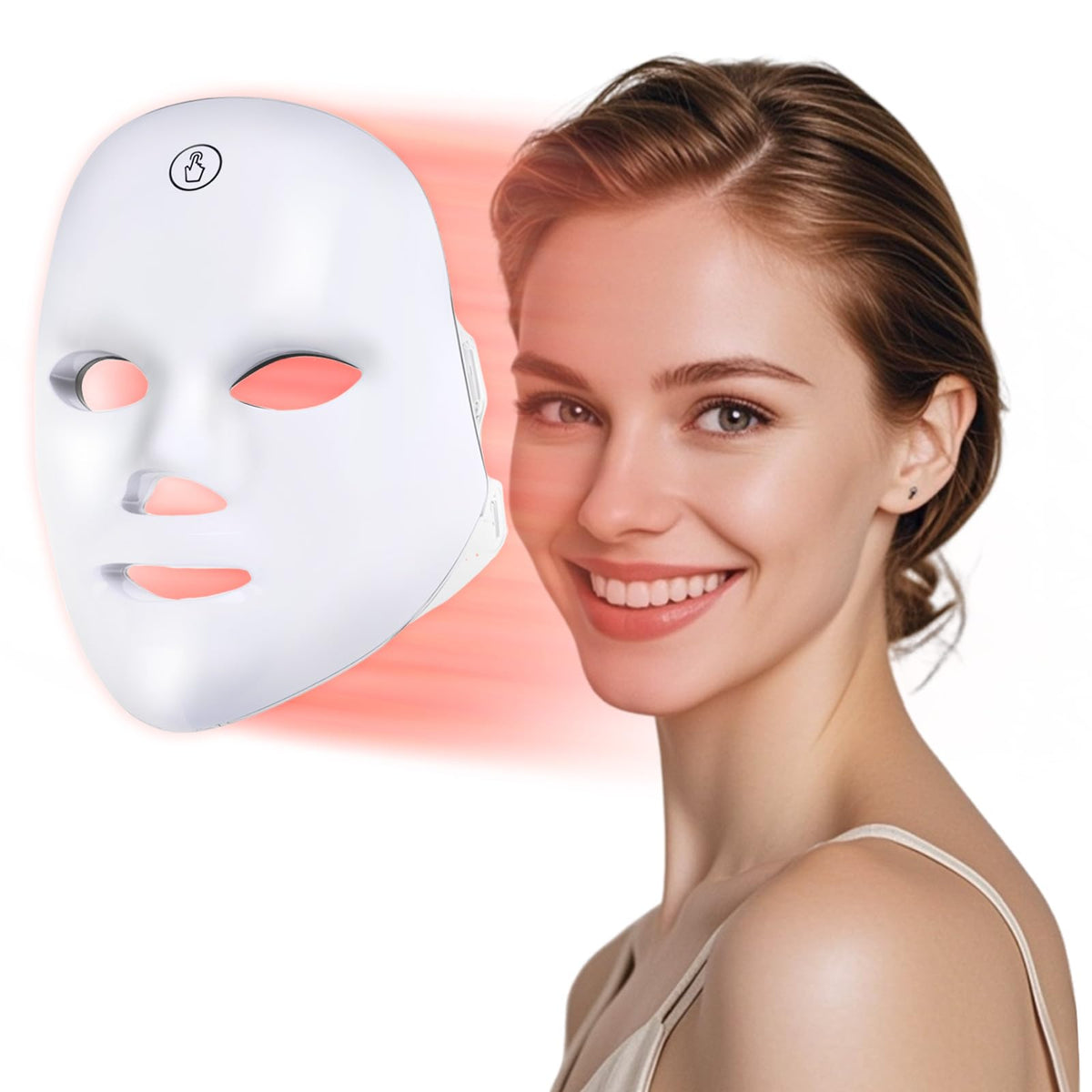 MUSEWISH Red Light Therapy for Face,71 Colors LED Facial Skin Care Mask, Red Light Mask for Face, Infrared Light Mask AntiAgin
