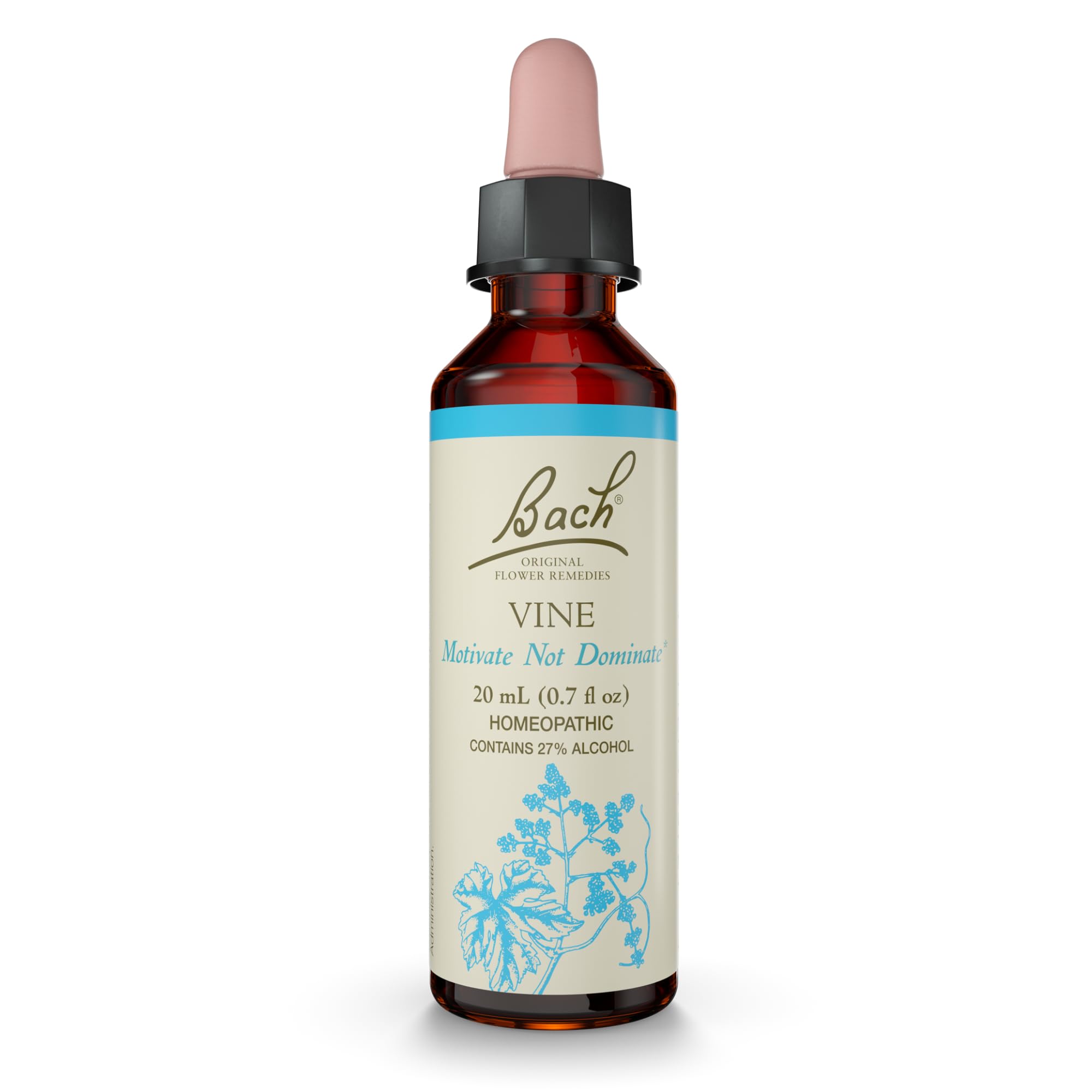Bach Original Flower Remedies, Vine - Motivate Not Dominate - Natural Homeopathic Flower Essence for Emotional Balance - Vegan, 