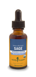 Herb Pharm Certified Organic Sage Liquid Extract for Mental Clarity Support - 1 Ounce