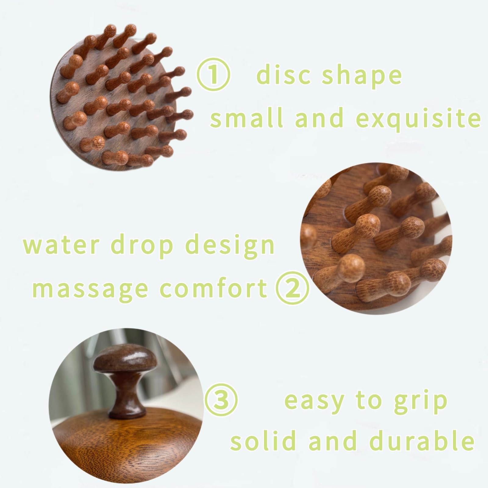 sanlusan Wooden Scalp Massager|Bamboo Brush for Hair Growth|Wooden Hair Brush|Body Massage Tool