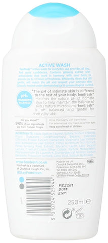 Femfresh 250ml Ultimate Care Active Fresh Wash - by Femfresh