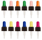 Year of Plenty Glass Eye Droppers for 5ml Essential Oil Bottles | 12-Pack | Multicolored | Compatible with doTERRA, Young Living