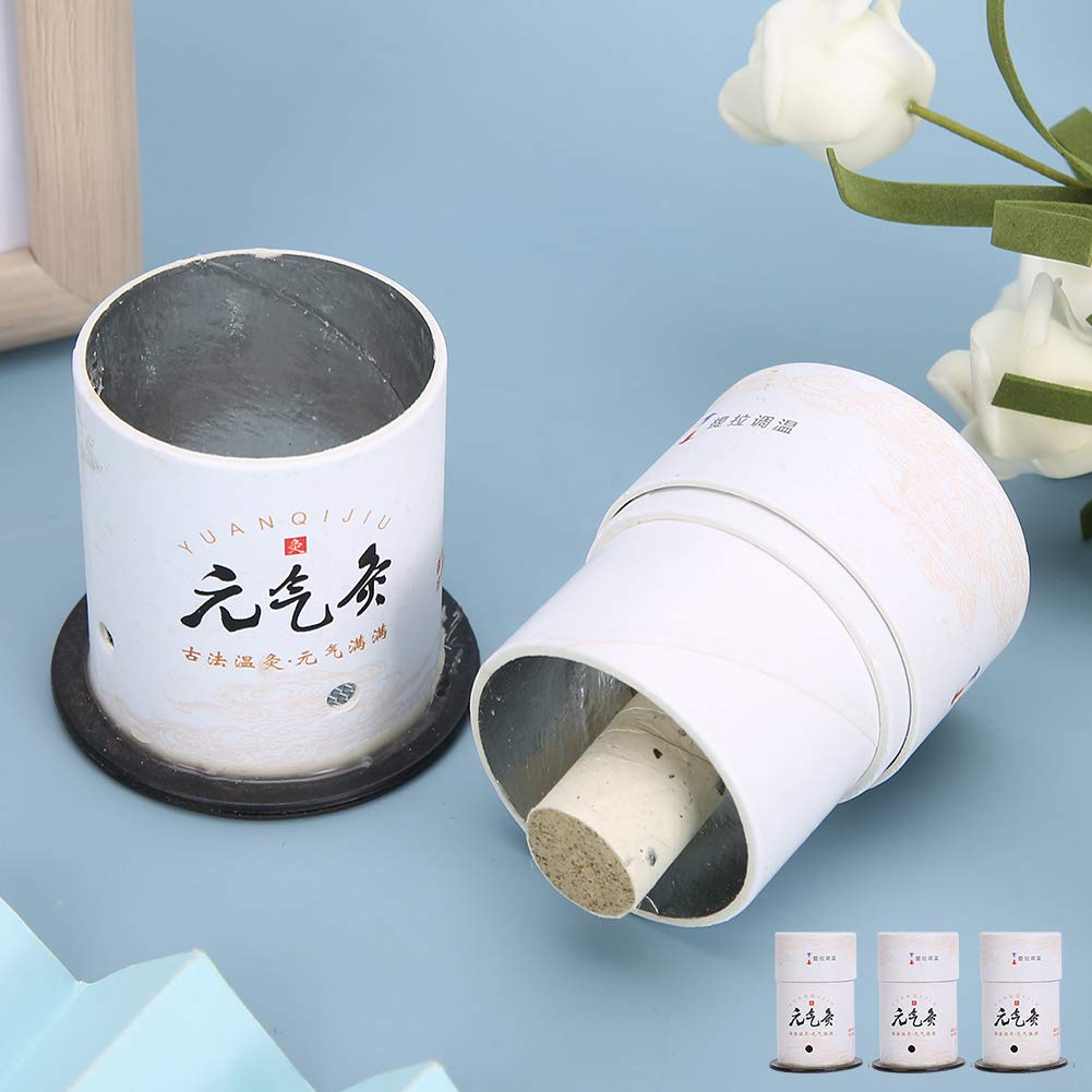 4pcs Smokeless Moxa Tube, Large Diameter Thickened Acupuncture Massage Moxibustion Roll Box, Acupuncture Cupping Tools