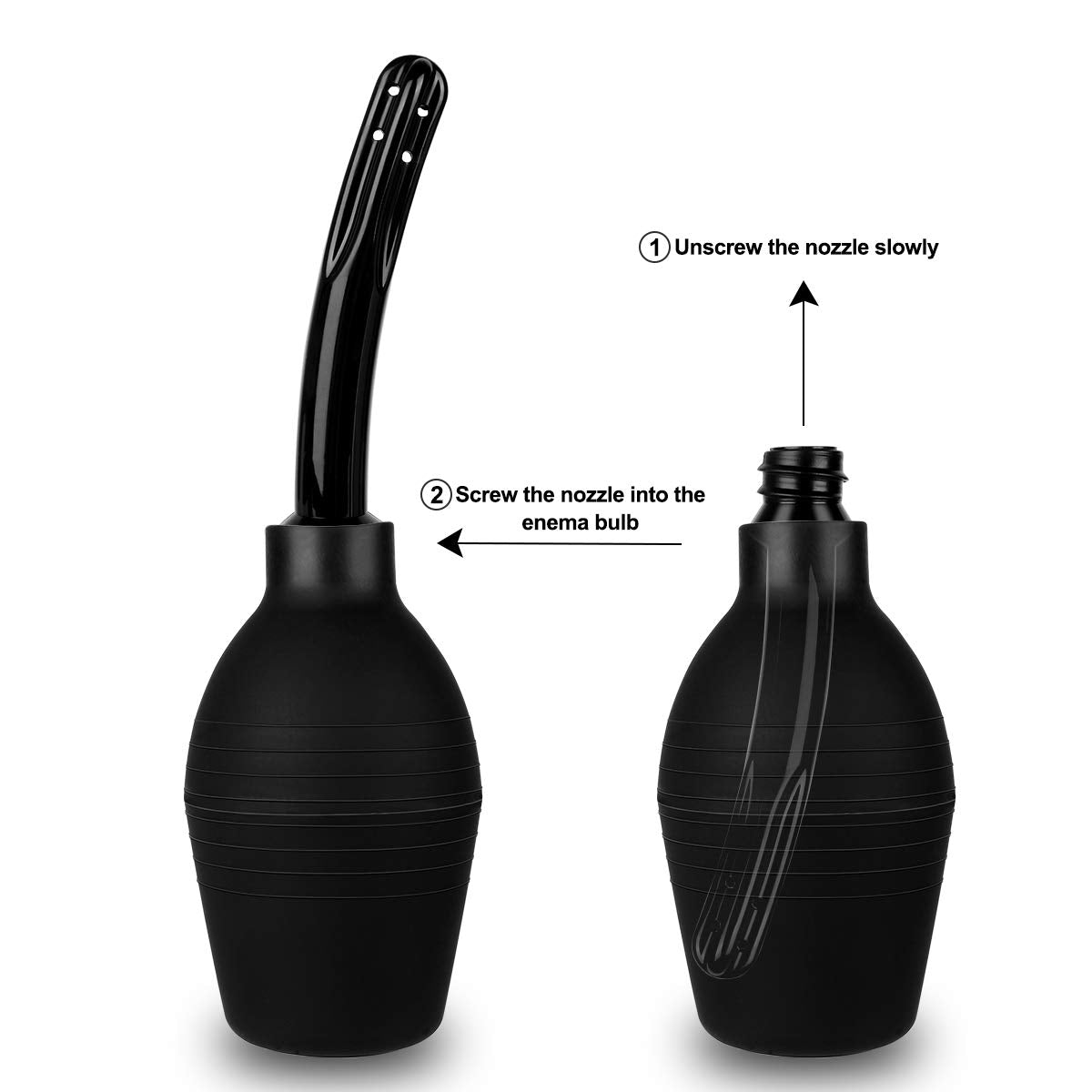 RANEU Enema Bulb Kit with Lube Anal Douche Superior Materials Douche for Men Women Made of Comfortable Material