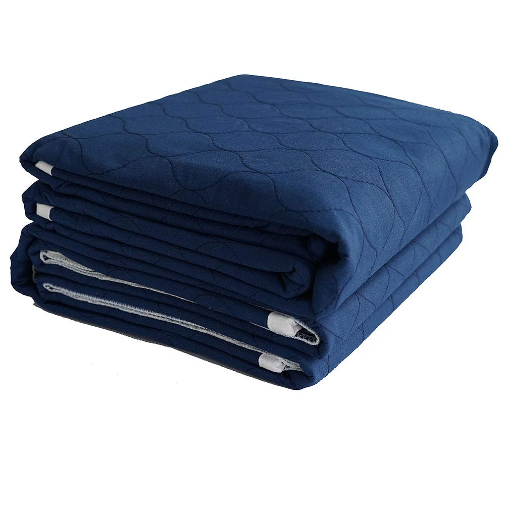 Careboree Pack of 2 Cotton Top-Layer Reusable Tuckable Underpads 34X60 Incontinence Bed Pads Washable 21 Wings