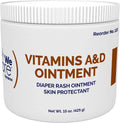 Dynarex Vitamins A & D Ointment, Ointment with Vitamin A and Vitamin D Skin Protectant, for Diaper Rash and Discomfort, White, 4