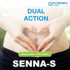 Puregen Labs Senna-S Natural Vegetable Laxative Plus Stool Softener Dual Action - Total 500 Tablets Senna Plus | Gentle Dependab