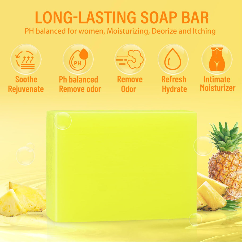 Yoni Bar Soap, 2 PCS Organic Yoni Wash Large Size Yoni Soap Bar for Women Ph Balance Feminine Wash, Natural Vaginal Body Bath So