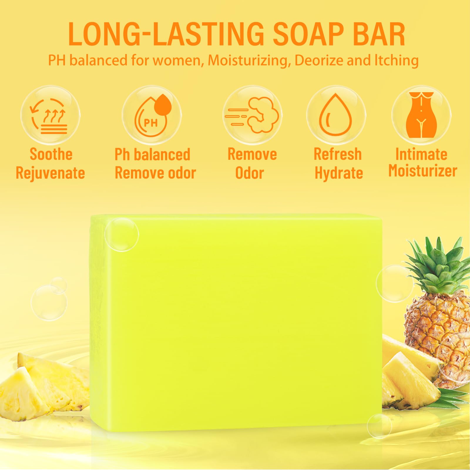 Yoni Bar Soap, 2 PCS Organic Yoni Wash Large Size Yoni Soap Bar for Women Ph Balance Feminine Wash, Natural Vaginal Body Bath So