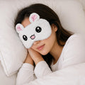 Jenna Bunny Design Eye Mask For Sleeping With Adjustable Strap Super Soft Plush Sleeping Mask Blind Fold | Light Blocking Soft B