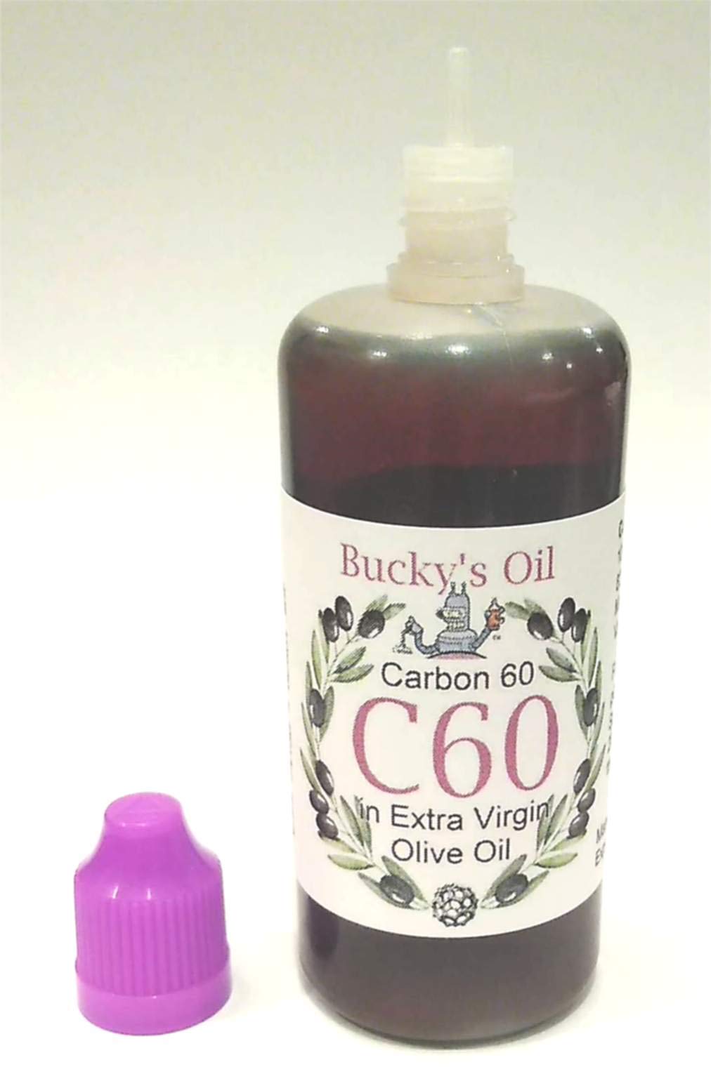 C60 Olive oil - 100ml bottle - 82mg Carbon 60: 99.9% in Extra Virgin Olive Oil, Lipofullerene