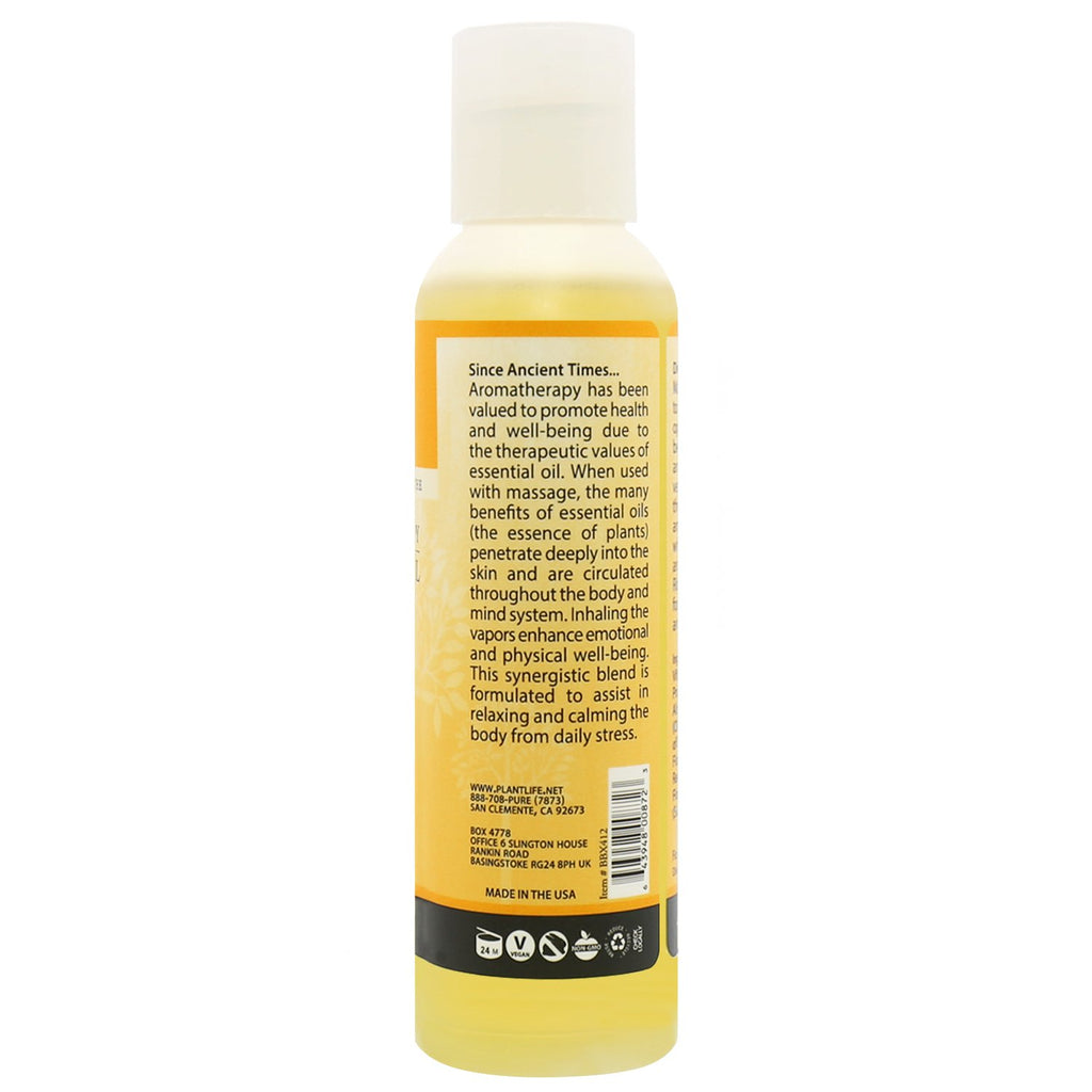 Plantlife Relax Massage Oil - Absorbs Deeply into The Skin and is Circulated Throughout, Providing Optimum Benefit to The Mind a