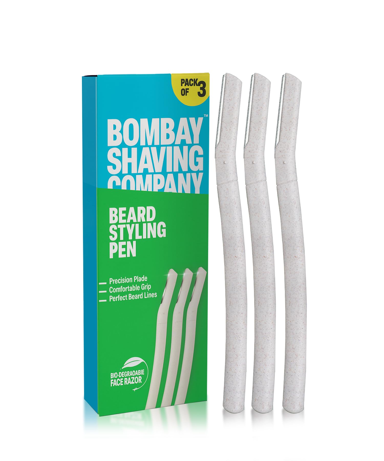Bombay Shaving Company Beard Pen Styler Razor For Men | Reusable Razor | Shaving Razor For Men | Pack Of 3