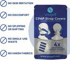 CPAP Strap Covers 4 Pack - Universal Fit for All CPAP Masks (Blue)