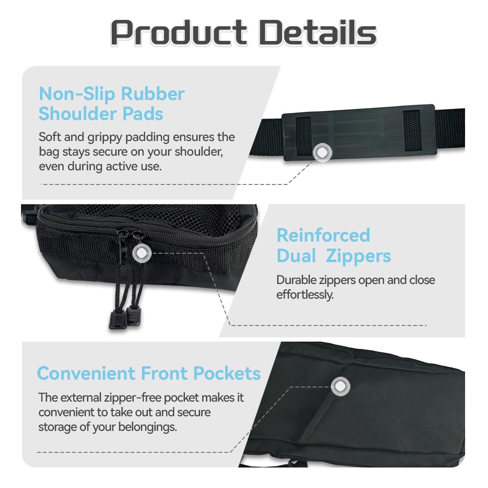 Portable Oxygen Shoulder Bag for A, B(M6), C(M9), D, M2, Ml6, M7 Size Oxygen Cylinders, Durable Oxford Material with Mesh Viewin