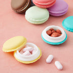 16 Pack Macaron Pill Case, Small Travel Storage Containers for Jewelry, Vitamins (8 Colors, 1.7 in)