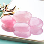 UU UNIHOM 1.5 inch Rose Quartz Crystals Palm Worry Stone Tumbled Irregular Polish Stone Rocks Positive Energy Crystals Massage G