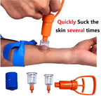 Finever Insect Bee Sting Snake Bug Bite Kit Venom Extractor Suction Pump First Aid Safety Tool Fast Emergency for Hiking Backpac