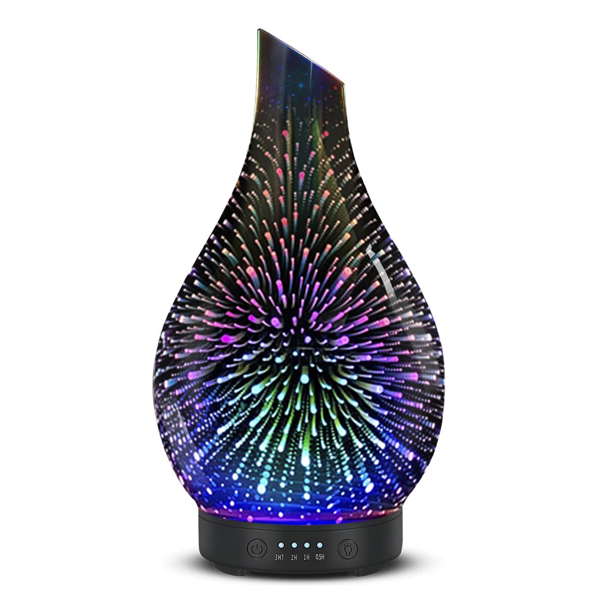 Essential Oil Diffuser Aromatherapy Diffuser- 120 ml Glass Ultrasonic Cool Mist Oil Diffuser, Whisper Quiet with Waterless Auto 