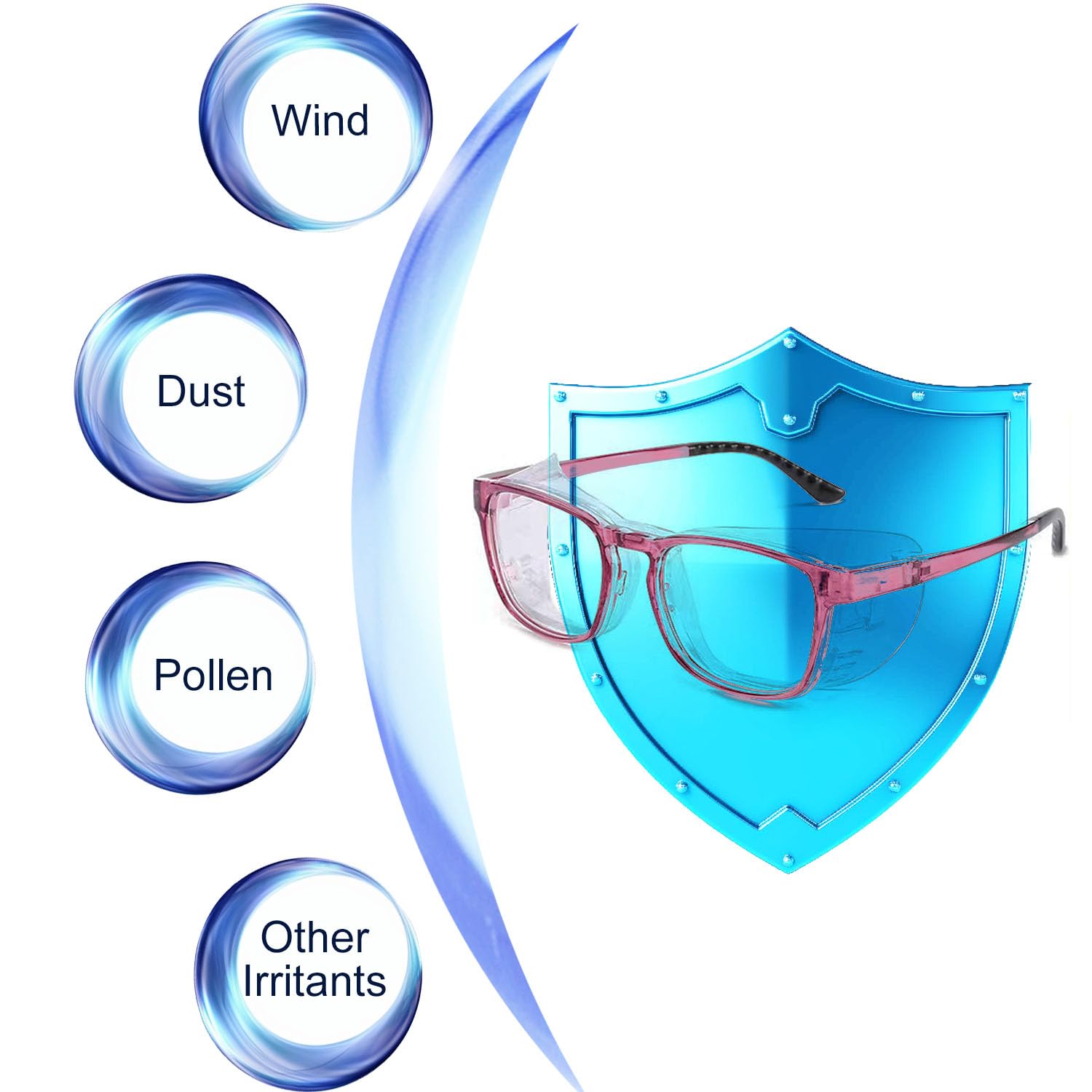 cosycare Hydrating Dry Eyes Glasses with Soft Silicone Moisture Chambers and Moisture Circulation Pad for Dry Eyes Symptoms (Dar