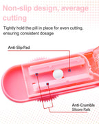 Pill Cutter Splitter for Small and Tiny Pills, Pill Splitter Accurately Cuts Multiple Pills at Once for Large and Small Pill, Sh