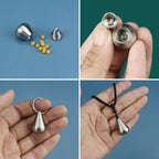 Titanium Pill Fob Necklace, Waterproof Pill Case Keychain, Pill Container Small EDC Travel Outdoor Pill Bottle, Hidden Pill Hold