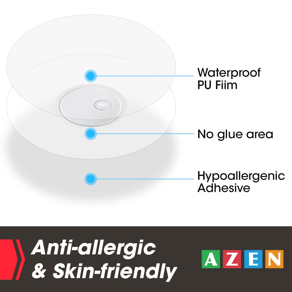 AZEN 100 Pack Freestyle Sensor Covers for Libre 3, Waterproof Adhesive Patches, Adhesive Patches Waterproof, Waterproof Adhesive