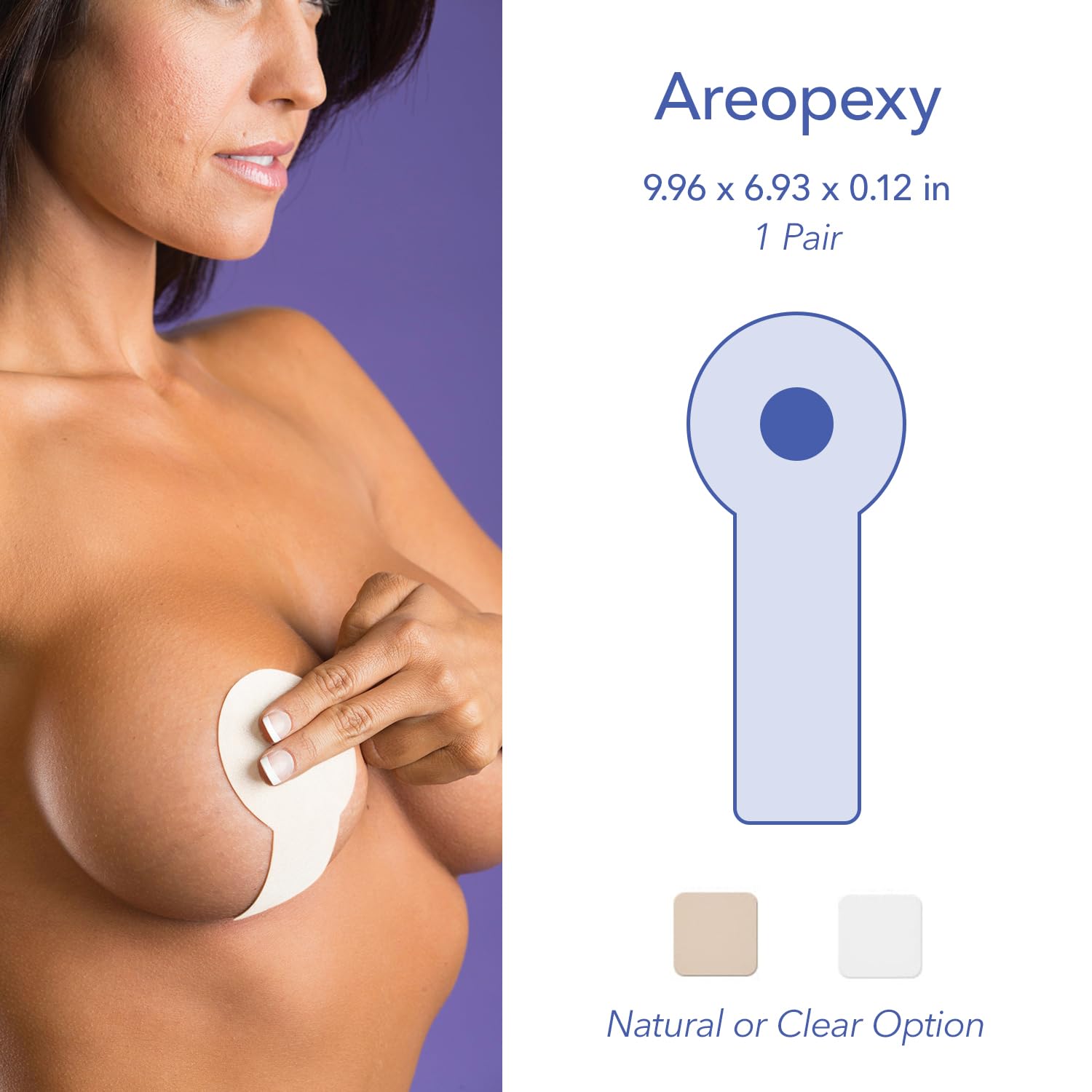 Biodermis Epi-Derm Keloid Areopexy Silicone Scar Sheets for Breast Augmentation, Professional Scar Patches in Lollipop Configura