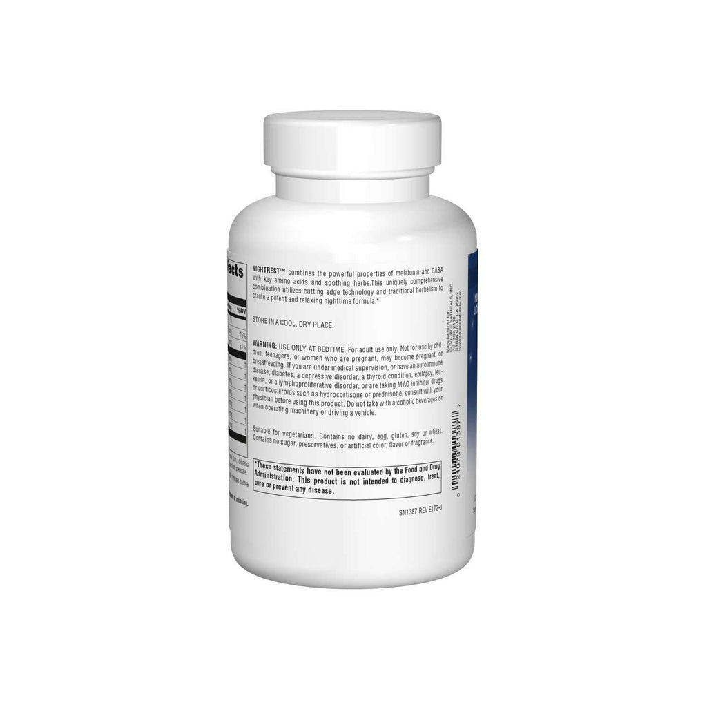 Source Naturals Sleep Science NightRest Multi-Nutrient & Herb Complex With Melatonin, GABA, Passion Flower, Chamomile, Lemon Bal