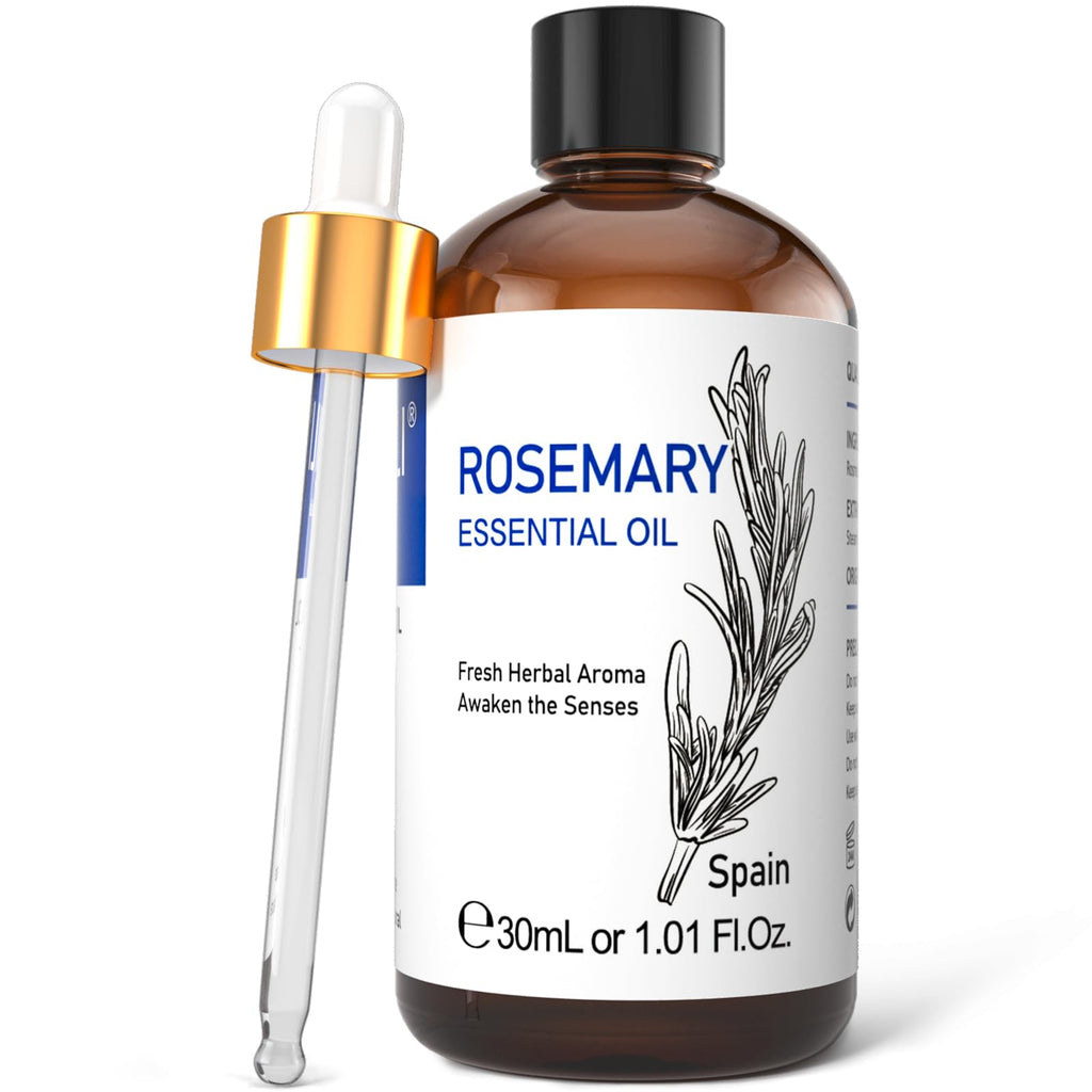 HIQILI Rosemary Essential Oil, for Hair Growth, Scalp, Add to Shampoo & Conditioner, 100% Pure & Natural - 1 FI Oz