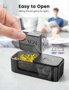 Weekly Pill Organizer 2 Times a Day, 7 Day AM PM Pill Box with Built-in Desiccant, Portable Medicine Case with 7 Detachable Cont