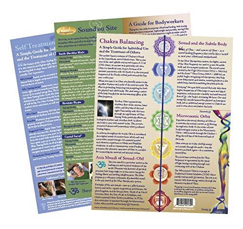 Ohm Therapeutics Tuning Fork Treatment Charts (3) - for Self-Care, Massage Therapy, Energy Practitioners, Chakra Balancing & Sou
