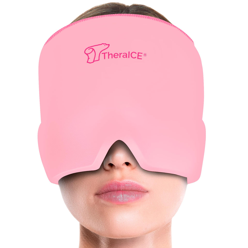 TheraICE Migraine Relief Cap, Migraine Ice Pack Mask Products, Women Cooling Gel Hat, Face Cold Compress Head Wrap for Her Stres