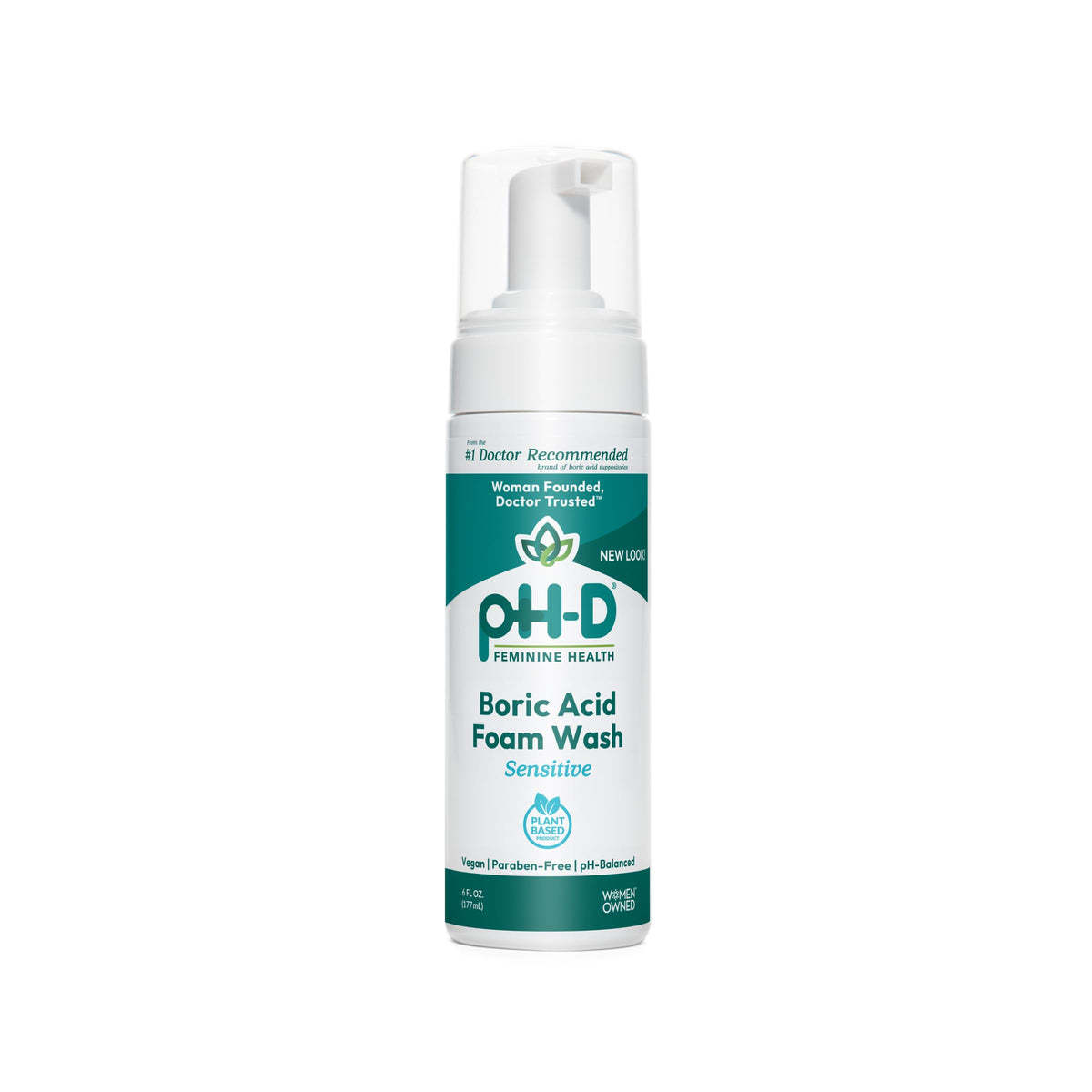 pHD Feminine Health  Boric Acid Foam Wash  pHBalanced, ParabenFree, and Plantbased (Rose Vanilla, 6 Fl Oz (Pack of 1))