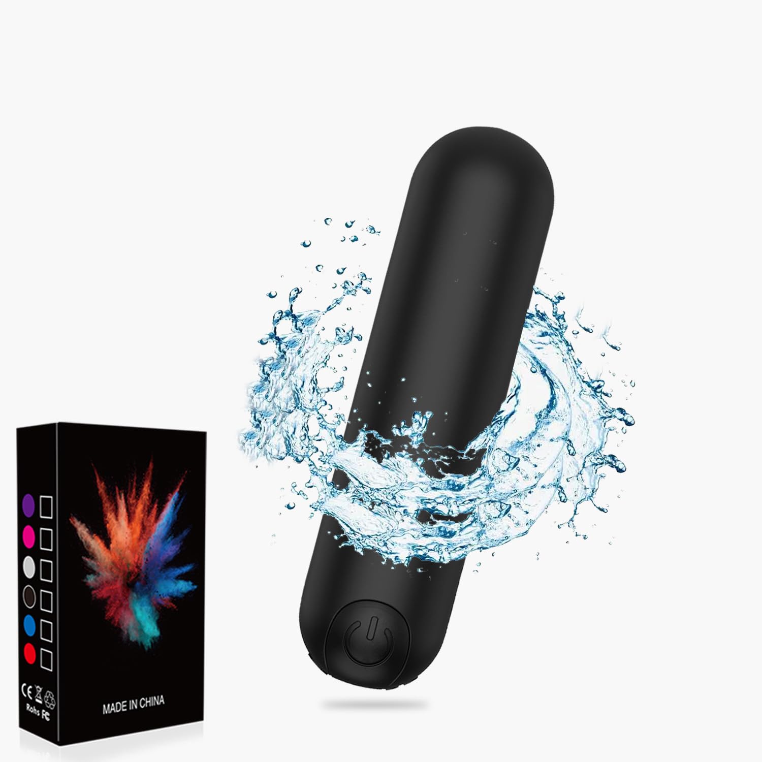 Personal 10 Modes Handheld Massage Stick Tool Waterproof and Quiet 10 Modes Portable Travel (Black)