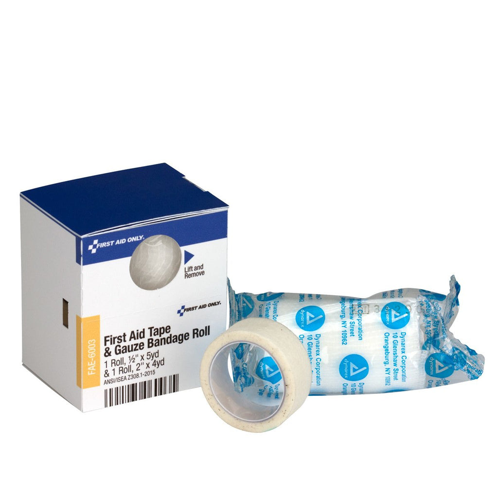 First Aid Only SmartCompliance Refill 1/2x 5 yd. First Aid Tape and 2 Conforming Gauze Bandage Roll, 1 Per Box