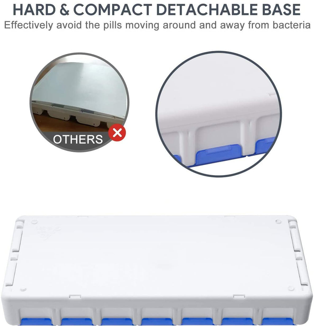TookMag Weekly Pill Organizer 2 Times a Day, Easy Fill AM PM Pill Box, Large Capacity Quick-Refill 7 Day Pill Cases for Pills/Vi