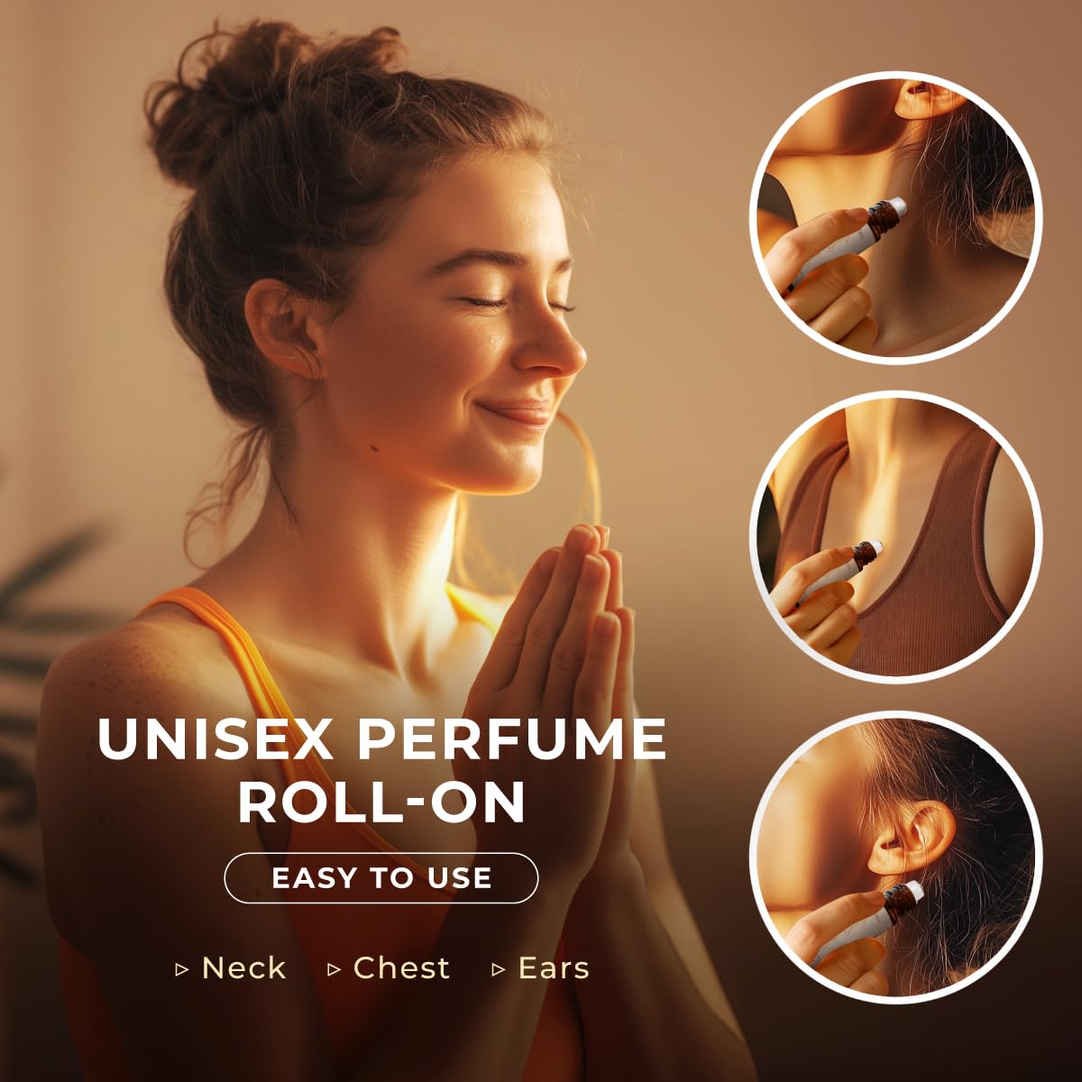 Gya Labs Sweet Orange Essential Oil Roll on - 100% Pure Natural Roller Perfume for Women & Men - Sweet Orange Oil for Skin, Rela