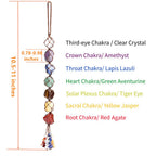 7 Chakra Gemstones Healing Feng Shui Crystals Window Car Decorations Hanging Ornament Dowsing Pendulum Good Luck Home Decoration
