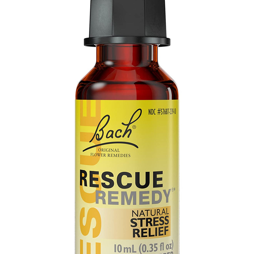 Bach RESCUE REMEDY Dropper 10mL, Natural Stress Relief, Homeopathic Flower Essence, Vegan, Gluten & Sugar-Free, Non-Habit Formin