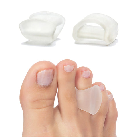 NatraCure Advanced Gel Toe Separator (w/Toe Loop) - Spacer, Corrector, Straightener to Cushion and Align Bent, Crooked, Overlapp