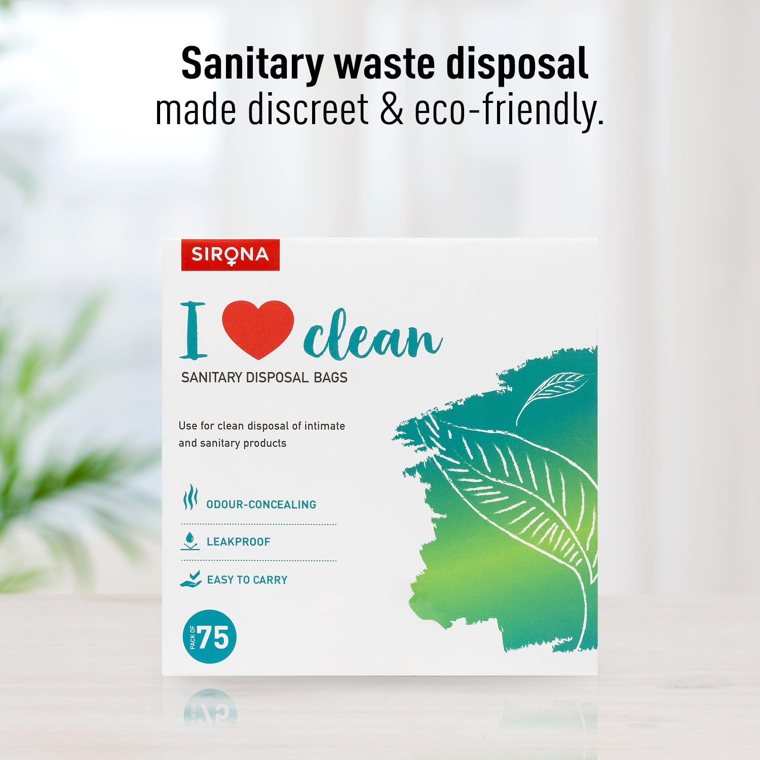 Sirona Personal Disposal Bags - 75 Bags for Discreet Tampons, Sanitary Pads/Napkin, Panty Liners, Tampons & Condoms | Menstrual